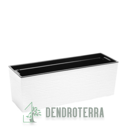 Горшок Бегония Джуто белый пластик низкий 190